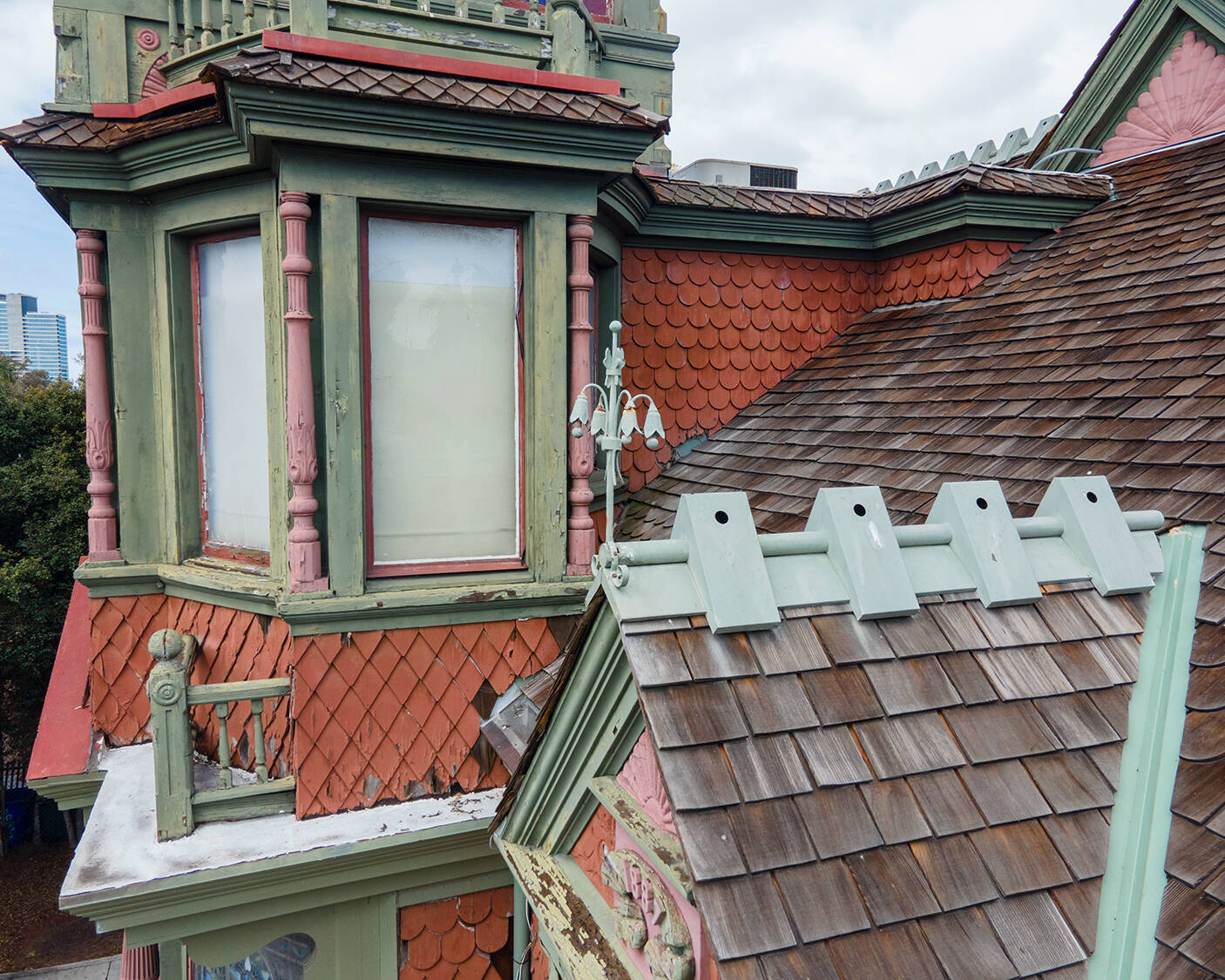 Drone Roof Inspection for Villa Montezuma Museum located in Sherman Heights, San Diego