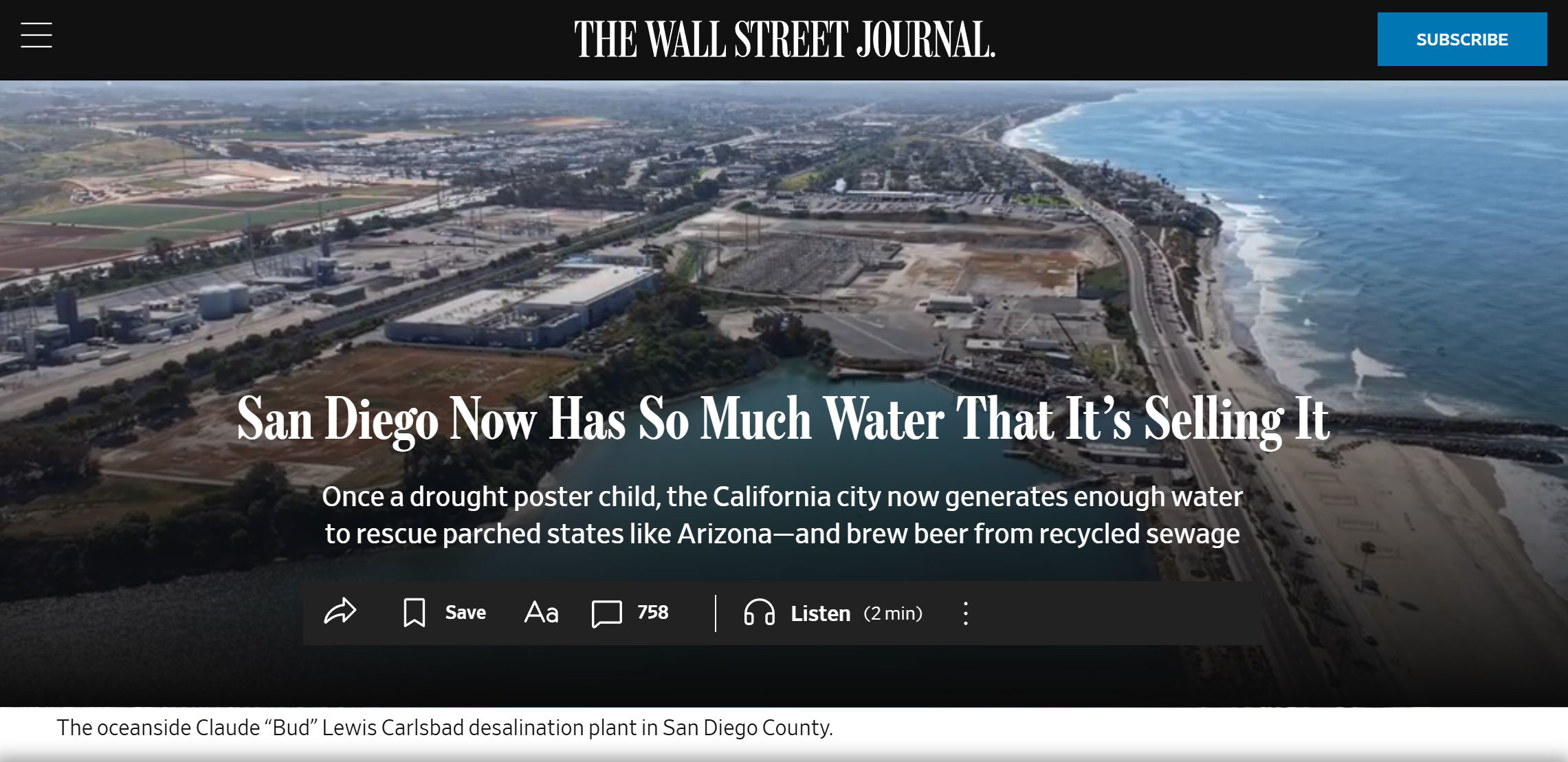 wall st journal screen capture drone company san diego aerial photography carlsbad california
